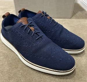 Cole Haan Original Grand Blue Budapester Oxford Strick C27960 Herren Größe 10M - Bild 1 von 11
