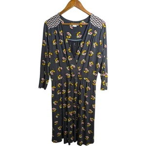 Boden Glenda Jersey Faux Wickel Smart Day Midikleid geblümt Größe 14  - Bild 1 von 10