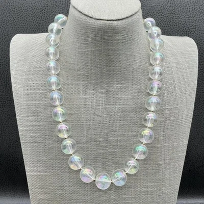 Natasha 项链 Iridescent Aurora Borealis Chunky Bead 金色女式 18 — 第 1/4 张图片