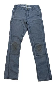 Carhartt Pants Double Knee Youth 2 Regular Slim Fit Carpenter Black RN#14806 - Picture 1 of 8