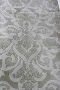 Muestra de tela de seda americana Malika 39" x 58" mezcla de lino almohada artesanías abedul - Imagen 1 de 5