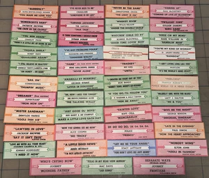 Lot of 43 Jukebox 45 RPM Title Strip Labels - Picture 1 of 6