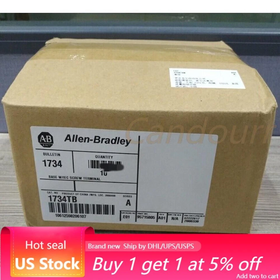 New Allen-Bradley 1734-TB POINT I/O Module Terminal Base 1734TB US Free Tax - Image 1 of 1