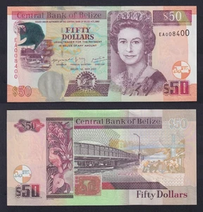Billet Belize 50 Dollars 2021 P 70New Fds / UNC - Picture 1 of 2