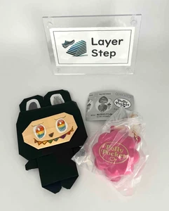 Neu Polly Pocket Miniatur Charm 2 Vol.2 PINK Einzelstück und Origami Labubu Set - Bild 1 von 4