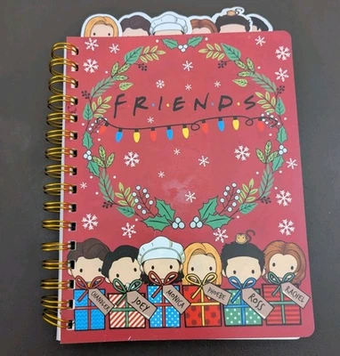 Friends TV Show Journal Page Spiral Notebook Christmas Stockings Gift Holiday - Image 1 of 4