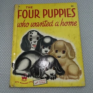 The Four Puppies Who Wanted a Home (1950) Wonder Book - Imagen 1 de 9