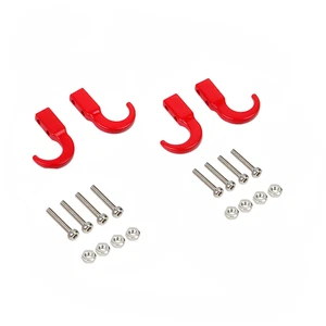 Rc car scale crawler truck trailer towing hooks x4 scale accessories red - Picture 1 of 3