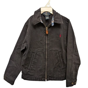 Chaqueta De Colección POLO Ralph Lauren Harrington Cremallera Completa Negra Niños Algodón Y2K Prendas Exteriores - Imagen 1 de 4