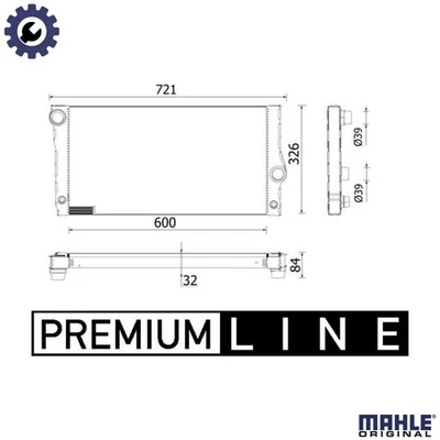 RADIATOR ENGINE COOLING CR 956 000P FOR BMW N55B30A 3.0L 6cyl 5 F11 - Image 1 of 4