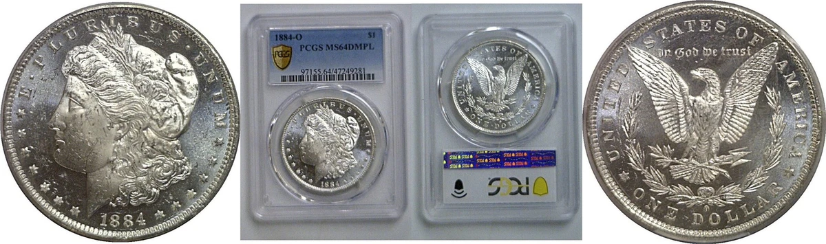 アメリカ モルガンダラー銀貨1884 o MS-64 PCGS アメリカ モルガン