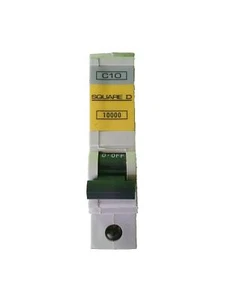 Square D C10 10A Amp Circuit Breaker QOE Type C 10000 - Picture 1 of 2