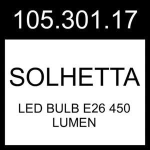 IKEA SOLHETTA LED Bulb E26 450 Lumen Globe Clear 105.301.17 - Picture 1 of 1
