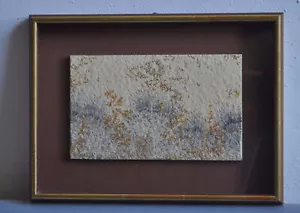 original Dendriten Solnhofener Platten Plattenkalk Dendriten Bild im Holzrahmen - Bild 1 von 3