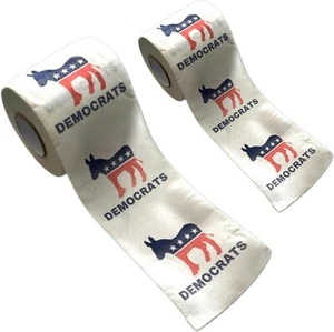 Anti-Democrat Party Toilet Paper Rolls Donkey Print Political Novelty Gag Gift - Picture 1 of 6