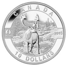 2013 O Canada Series $10 Fine Silver Coin - Caribou