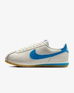 New Nike Cortez Leather Shoes - Sail/ Light Photo Blue (DM4044-112) - Picture 1 of 8