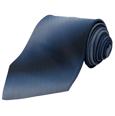 Corbata WEMBLEY para hombre talla 3 7/8" x 56" azul negro borrosa a rayas corbata Church Corp Foto 1 de 4