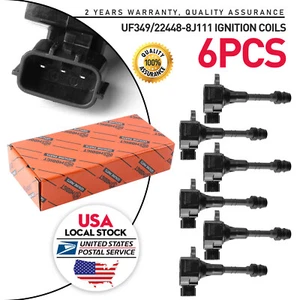 6PC Ignition Coil For 2003-2007 Nissan Murano V6 3.5L & 05-19 Frontier V6 UF349 - Picture 1 of 11
