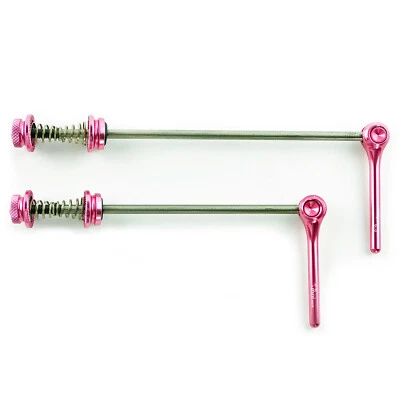 OMNI Racer WORLDS LIGHTEST Race-Lite Titanium Alloy Road Wheel Skewers 46g: PINK - Image 1 of 4