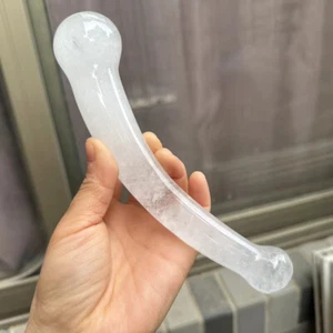 Varita de masaje de pene de cristal de cuarzo transparente natural de 1 pieza piedras preciosas Yoni decoración curativa - Imagen 1 de 10