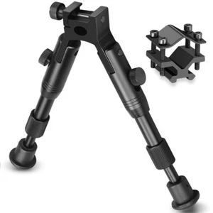 6Inch Picatinny Bipod with Ajustable Universal Bipod Mount Barrel Adapter - Picture 1 of 18