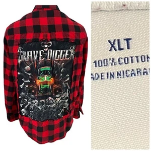 Camisa de Franela Reciclada Para Hombres XLT Monster Truck Grunge Campamento Rock Country Concierto - Imagen 1 de 11