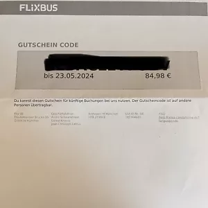 flixbus gutschein - Bild 1 von 1