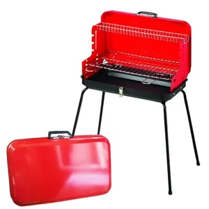 Barbecue Rettangolare Richiudibile a Valigetta con Spiedo e Griglia Regolabile - Imagen 1 de 5
