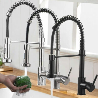 SENLESEN Commercial Kitchen Sink Faucet Spring Pull Down Sprayer Single Handle Mixer Tap
