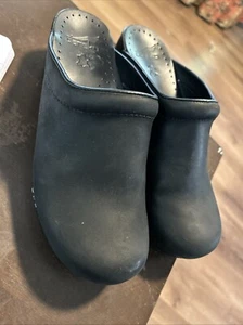 Dansko XP Professional Black Oiled Leather Clog Women's Size 39 US 9 - Picture 1 of 5