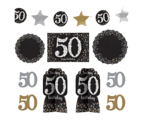 50. Geburtstag funkelnde Feier Deko Set - Party Zubehör - 10 Stück - Bild 1 von 5