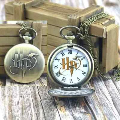 Harry Potter Brown Vintage Antique Quartz Pocket Watch Great Xmas Gift New - Image 1 of 4