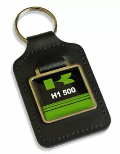Portachiavi per Kawasaki H1 500 Key Mach 3 Portachiavi Verde & Nero Parti Portachiavi in Pelle - Foto 1 di 1