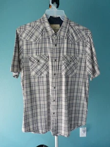 Outdoor Life cotton long sleeve sleeve plaid shrit, Med, Beige - Picture 1 of 3
