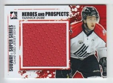 2011-12 ITG HP HEROES PROSPECTS YANNICK DUBE JERSEY SUBWAY GAME USED Tigres