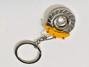 Yellow Disc Break pad Auto Parts Car Truck Keychain - Fast USA shipping - Picture 1 of 6