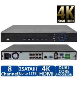 Grabadora de video en red Dahua NVR 8CH NVR4208-8P-4KS2/L 8PoE 4K H.265 Lite sin disco duro - Imagen 1 de 3