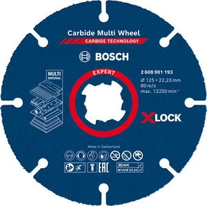 Disco de corte Bosch EXPERT Carbide Multi Wheel X-LOCK, 125 mm, 1 mm, 22,23 mm - Imagen 1 de 12