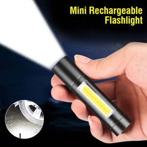 90000lm Mini Pocket COB LED Flashlight USB Rechargeable Torch Light Lamp Hiking