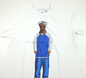 Eleven Paris Solid White Tupac Dog Pets Rock Graphic Tee T-Shirt Mens Size Large - Picture 1 of 6