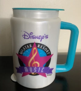Disney Thermal Travel Mug Cup All Star Resort Music 1998 Whirley Teal Aqua - Picture 1 of 7