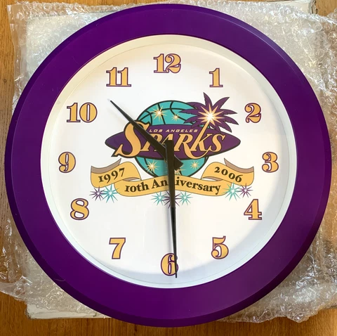 Los Angeles Sparks 10th anniversary 1997-2006 Wall Clock New 14 inches Cover