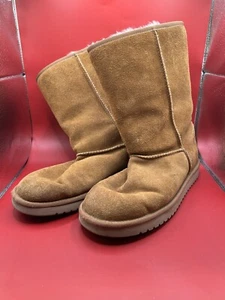 Koolaburra by UGG Koola Tall Chestnut Suede Fur Boots Womens Size 8 Worn once - Picture 1 of 3