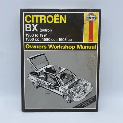 HAYNES CITROEN BX (petrol) 1983 to 1991 OWNERS WORKSHOP MANUAL - Image 1 of 3