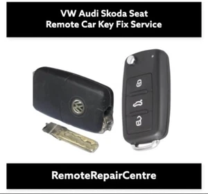 Repair service for VW Volkswagen Golf MK6 2009 - 2013 remote flip key + new case - Picture 1 of 1