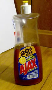RARO producto de limpieza de botellas de jabón AJAX vintage de los años 80 Colgate Palmolive - Imagen 1 de 2