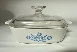 Vintage Corning Ware blu fiordaliso 1 qt teglia da forno A-1-B & coperchio PYREX A7C 43-C - Foto 1 di 6