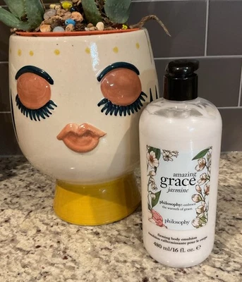 Philosophy Amazing Grace JASMINE 16 OZ/480 ml EMULSIÓN DE CUERPO REAFIRMANTE con BOMBA NUEVO Foto 1 de 3