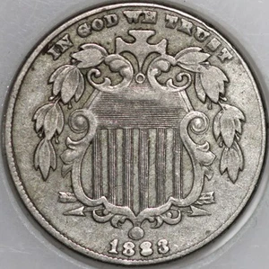* 1883-P Shield Nickel with Doubled Motto As Shown - Picture 1 of 3